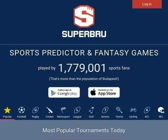 Superbru.com(Free Sports Predictor and Fantasy Games) Screenshot