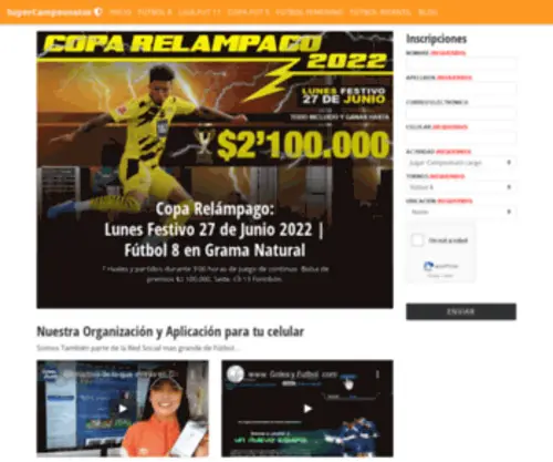 Supercampeonatos.com(Torneo de fútbol 8 en Bogotá) Screenshot