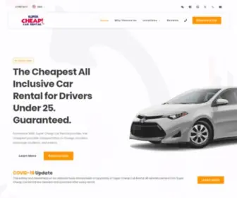 Supercheapcar.com(The Cheapest Car Rental for Drivers Under 25 in Los Angeles) Screenshot