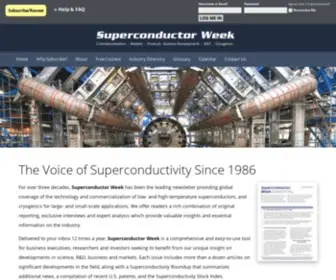 Superconductorweek.com(Superconductor Week the leading newsletter) Screenshot