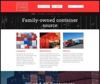 Supercubes.com(Super Cubes 20ft 40ft Shipping Containers for sale Request a Quote) Screenshot