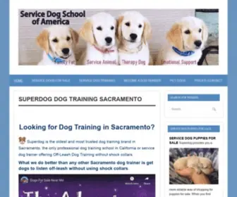 Superdog.com(Service Dog School of America) Screenshot