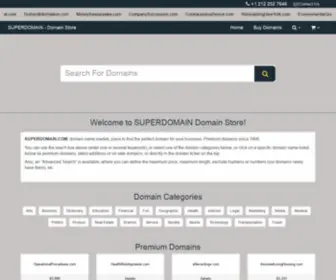 SuperDomain.com(Domain Store since 1996) Screenshot