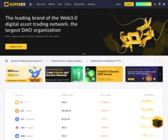 Superex.com(SuperEx is the first web3 largest crypto exchange) Screenshot