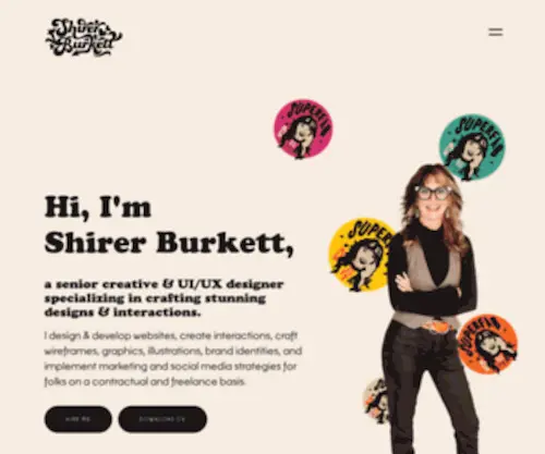 Superfabdigital.com(Shirer Burkett's Design Portfolio) Screenshot