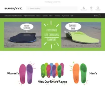 Superfeet.com.au(Premium insoles for life changing comfort) Screenshot