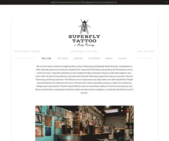 Superflytattoo.com(San Diegos choice for custom tattoos and body piercing since 1996) Screenshot