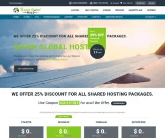 Superglobalhost.com(Buy High Speed Hosting at only $1.5/mo with a free Domain) Screenshot