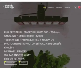 Supergrowled.com(Full spectrum LED grow light from 380nm) Screenshot