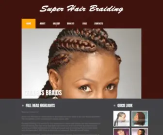 Superhairbraiding.com(Super Hair Braiding) Screenshot