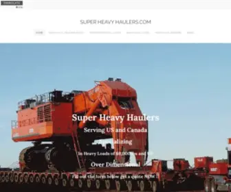 Superheavyhaulers.com(Super heavy Hauling) Screenshot