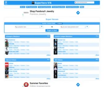 Superherovs.com(How will you decide which) Screenshot
