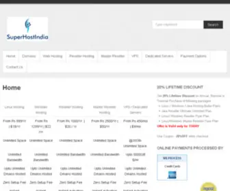 Superhostindia.com(Web Hosting India) Screenshot