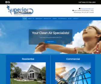 Superioradc.com(Commercial and Residential Air Duct Cleaning in Toronto) Screenshot