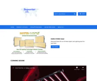 Superiorledgrowlights.com(Create an Ecommerce Website and Sell Online) Screenshot