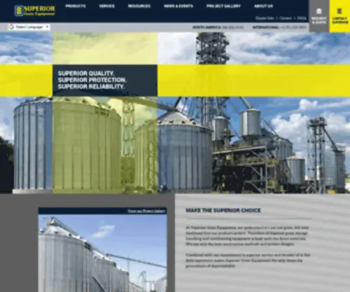 Superiormanufacturingllc.com(Superior Grain Equipment) Screenshot