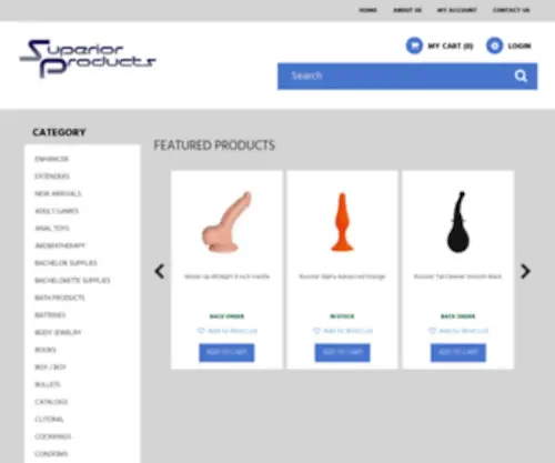 Superiorproductswholesale.com(Superior Products) Screenshot