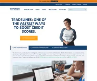 Superiortradelines.com(Tradelines at "Superior Tradelines) Screenshot