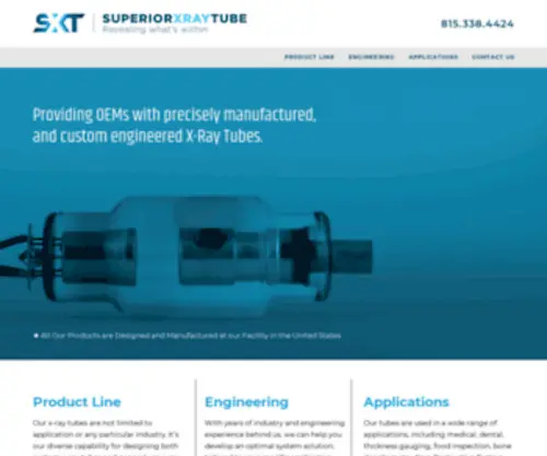 Superiorxraytube.com(Engineered & Manufactured X) Screenshot