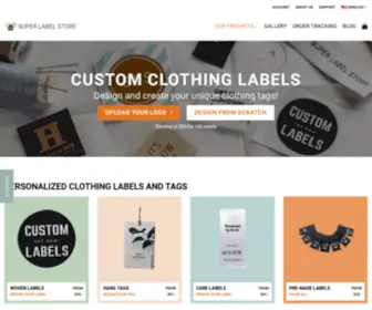 SuperlabelStore.com(Custom clothing labels and tags) Screenshot