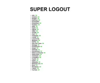 Superlogout.com(Super Logout) Screenshot