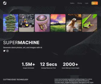 Supermachine.art(Generate stock photos) Screenshot