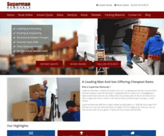 Supermanandvanremovals.co.uk(Superman and Van Best Removals Company in London) Screenshot