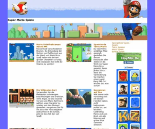 Supermariospiele.net(Super Mario Spiele) Screenshot