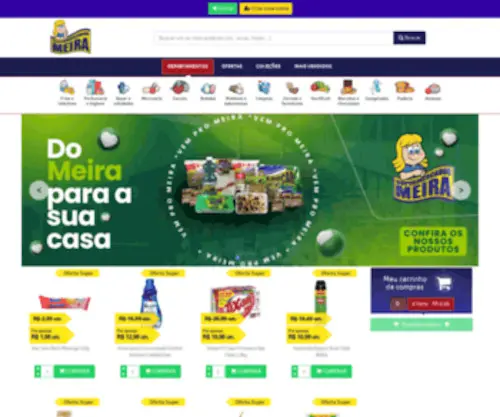 Supermeira.com.br(Supermercados Meira) Screenshot