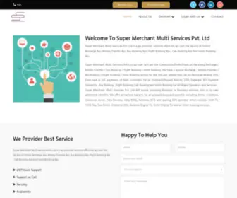 Supermerchantservices.com(Super Merchant Multi Services Pvt) Screenshot