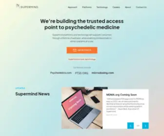 Supermind.co(Psychedelics & Mental Health Marketing & Technology Platforms) Screenshot