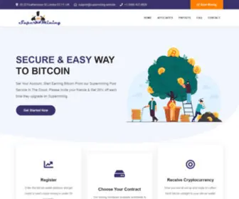 Supermining.website(Start Bitcoin Cloud Mining With The Highest Hashpower) Screenshot