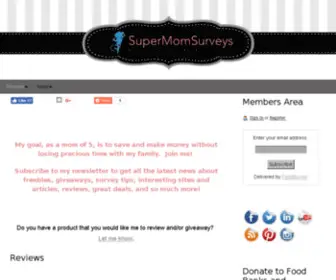 Supermomsurveys.com(Home) Screenshot