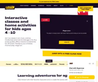 Supernow.com(Where crafty kids go to play) Screenshot