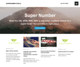 Supernumber.com.au(SuperNumber) Screenshot