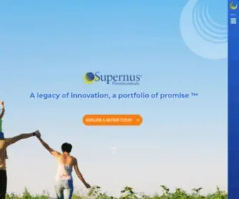 Supernus.com(Supernus Pharmaceuticals) Screenshot