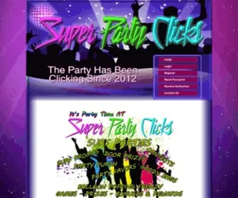 Superpartyclicks.com(Super Party Clicks) Screenshot