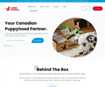 Superpawbox.com(A monthly goodie box for puppies) Screenshot