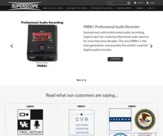 Superscopetechnologies.com(Superscope Professional Audio Recorders for Government) Screenshot