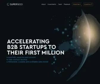 Superseed.com(ACCELERATING STARTUPS TO THEIR FIRST MILLION) Screenshot