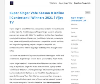 Supersingervote.online(Super Singer Vote Season 8 Online) Screenshot