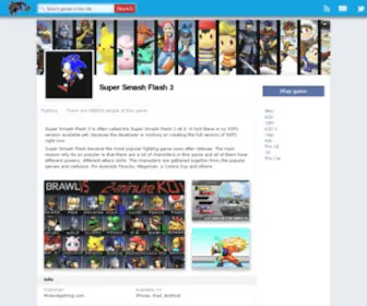 Supersmashflash3.org(Super Smash Flash 3) Screenshot