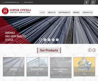 Supersteels.in(Steel Manufacturers in Mangalore) Screenshot