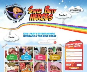 Supersteph.com(Kids Party Entertainment For Birthdays in Brisbane & Gold Coast) Screenshot