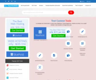 Supertoolwriter.com(100% free seo tools) Screenshot