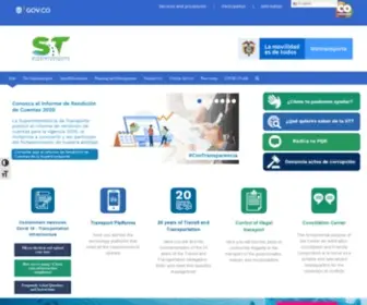 Supertransporte.gov.co(Superintendencia de Transporte) Screenshot