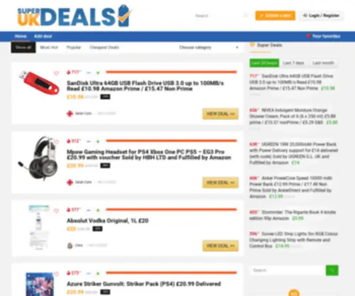 Superukdeals.com(Argos, eBay and Amazon Deals) Screenshot