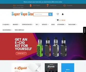 Supervapestore.com.au(Super Vape Store) Screenshot