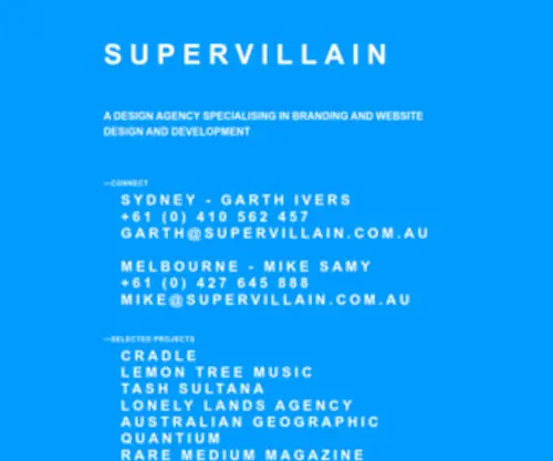 Supervillain.com.au(Supervillain Media) Screenshot