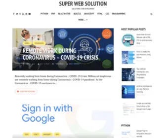 Superwebsolution.com(Solutions for Developers) Screenshot